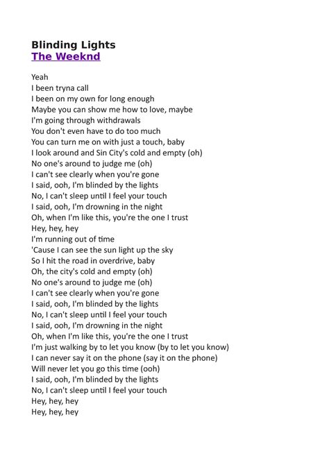 blinding lights lyrics|blinding lights letra.